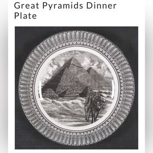 222 Fifth Slice of Life Plate Great Pyramids Egypt Camel Desert 10.5 inches